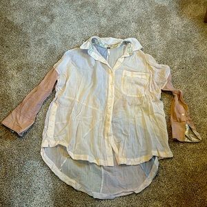 Free People oversized button up size xs